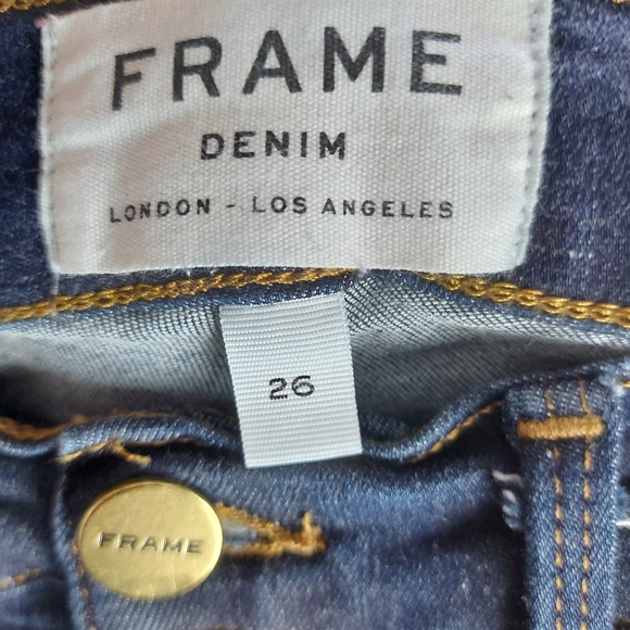 FRAMELe High Skinny Raw Edge Slit Rivet Jeans - Picture 10 of 13